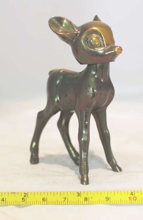 Cast metal  - Bambi with a bobble head - Very unusual - Beautiful - Low price!! - Bid Now!!