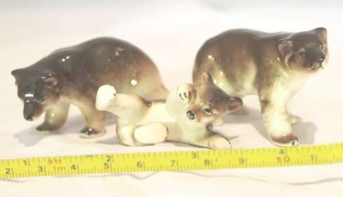 Trio of bears - SS Bone China - Beautiful! - Low price!! - Bid Now!!