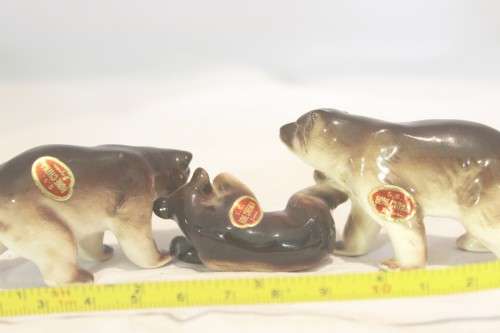 Trio of bears - SS Bone China - Beautiful! - Low price!! - Bid Now!!