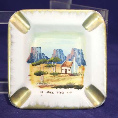 Van Hunks - Ashtray - Heidelberg Cape Province - Hand painted - Beautiful! - Bid Now!!!