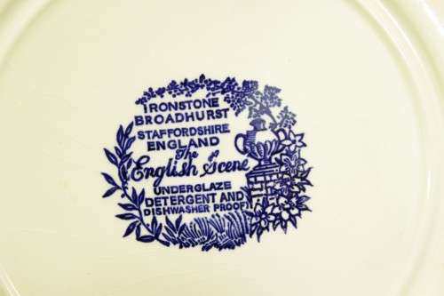 Broadhurst Ironstone - English scene - Blue and white display plate - Beautiful! - Bid Now!!!