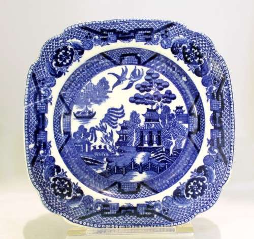 Blue willow - Blue and white side plate - Beautiful! - Bid Now!!!