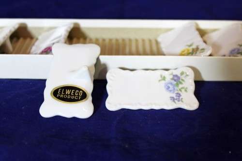 Elweco porcelain name plates - Beautiful!! - Giveaway price!! - Bid Now!!!