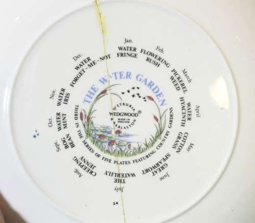 Wedgwood Calendar plate - The water garden - 1993 - Beautiful! - Bid Now!