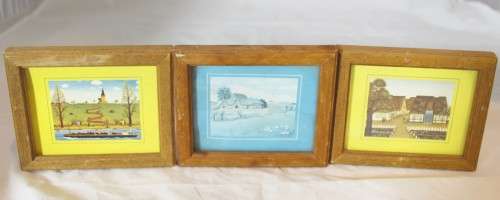 3 x Miniature framed prints - Beautiful!! - Bid Now!!!