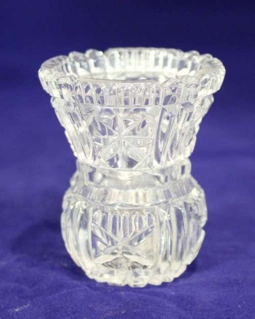 Cut glass toothpick holder - A beauty!! - Bid Now!!!