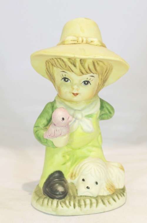 Boy with a dog and a duck