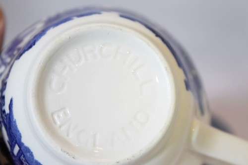 Churchill - Blue Willow - Trio - Blue and white - Stunning! - Bid Now!!!