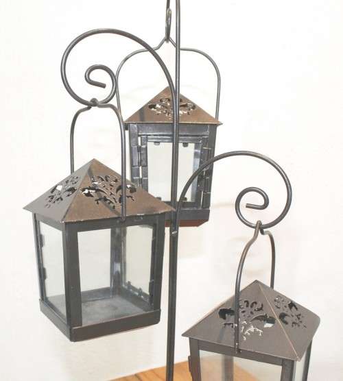 Three small lanterns on a stand - A stunning display! - Act fast! - Bid Now!!!