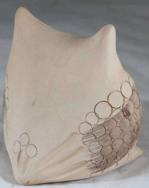 Sleepy owl toothpick holder