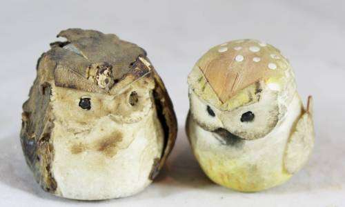 Pair of Owls - Paper Mache - Adorable!! - Bid Now!