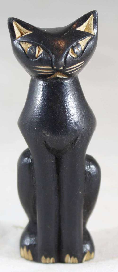 Miniature Black Seated Cat - Beautiful!! - Bid Now!