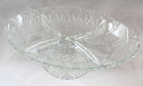 Footed Glass Sweet Bowl - Absolutely Stunning!! - Bid Now!