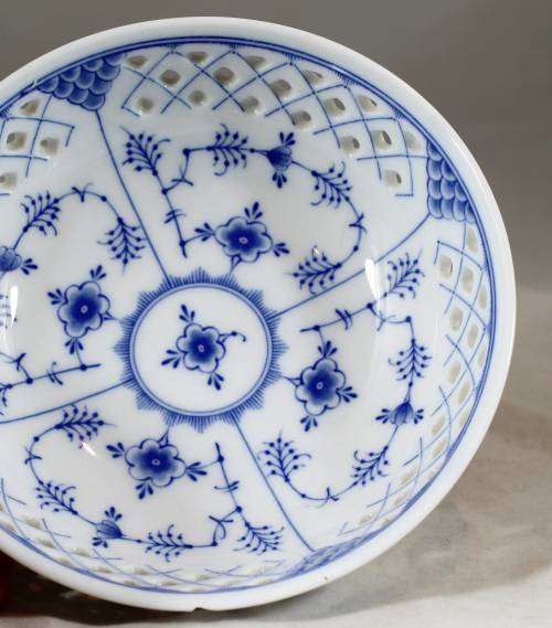 Blue and White Bowl - Perforated - Absolutely Stunning!! - Bid Now!