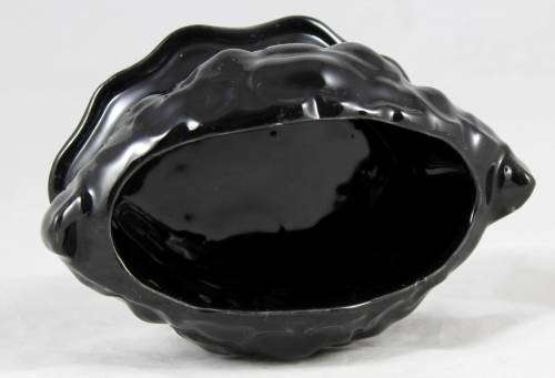 Lucia Ware - Black Clam Shell Vase - Bid Now!!!