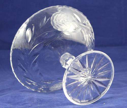 Rose Cut - Glass Sweet Dish - Bid Now!