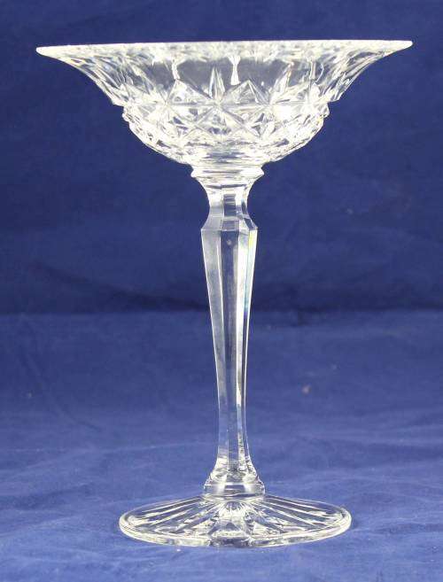 Cut Glass - Tall Sweet Dish - Bid Now!