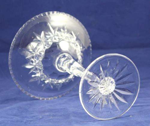 Cut Glass - Tall Sweet Dish - Bid Now!