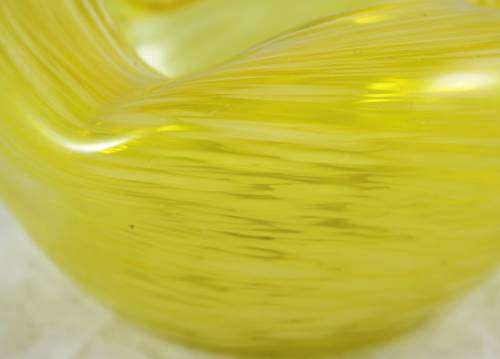 Art Glass - Yellow Ashtray - Bid Now!!!