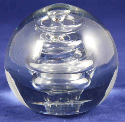 Glass Paperweight - Concentric Circles - Bid Now!!!