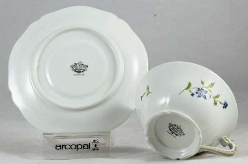 Limoges Duo - Blue Flower Motif - Bid Now!!!