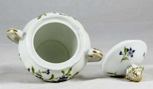 Limoges Sugar Bowl - Blue Flower Motif - Bid Now!!!