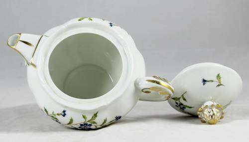 Limoges Tea Pot - Blue Flower Motif - Bid Now!!!