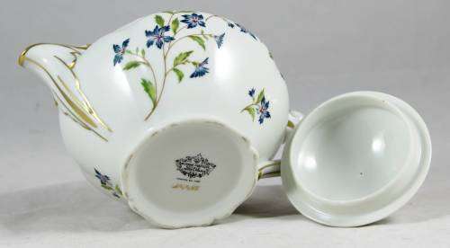 Limoges Tea Pot - Blue Flower Motif - Bid Now!!!