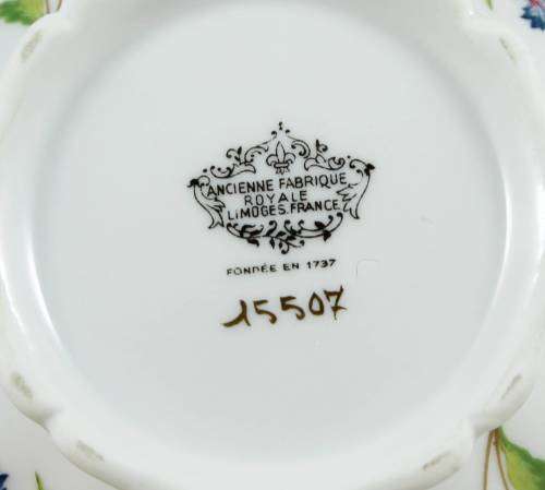 Limoges Tea Pot - Blue Flower Motif - Bid Now!!!