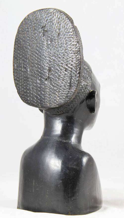 Carved Traditional Woman Bust - Carved From Hardwood - Bid Now!!!