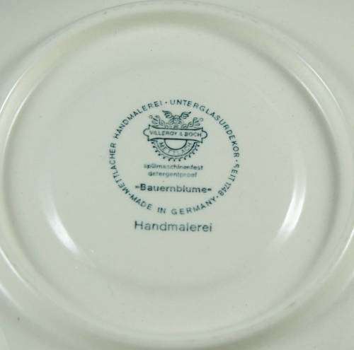 Villeroy & Boch Bauernblume - Two Handled Soup Bowl and Saucer - Bid Now!!!