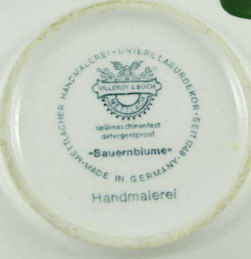 Villeroy & Boch Bauernblume - Two Handled Soup Bowl and Saucer - Bid Now!!!