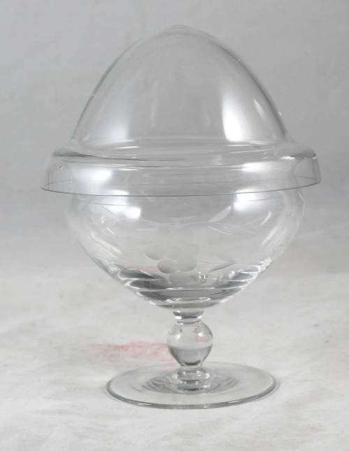 Glass Stemmed Pudding Bowls with Lids - A Beautiful set of 6 - Bid Now!!!