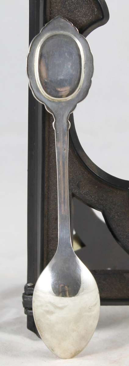 Souvenir Spoon - Porcelain Insert with Flower Motif - Beautiful! - Low Price!! - Bid Now!!!