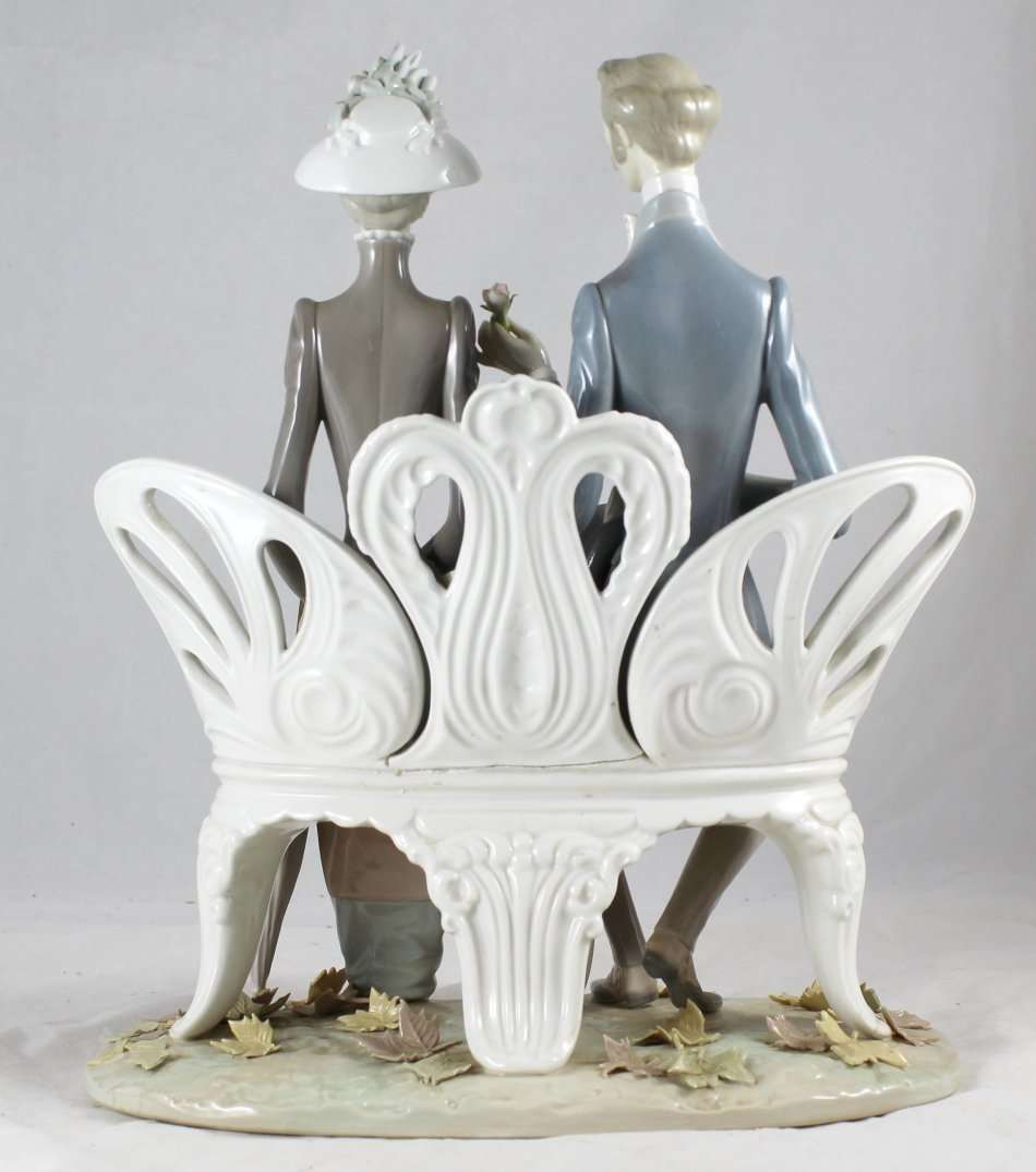 Llardo - Distinguished Man & Woman On A Bench - Bid Now!!!