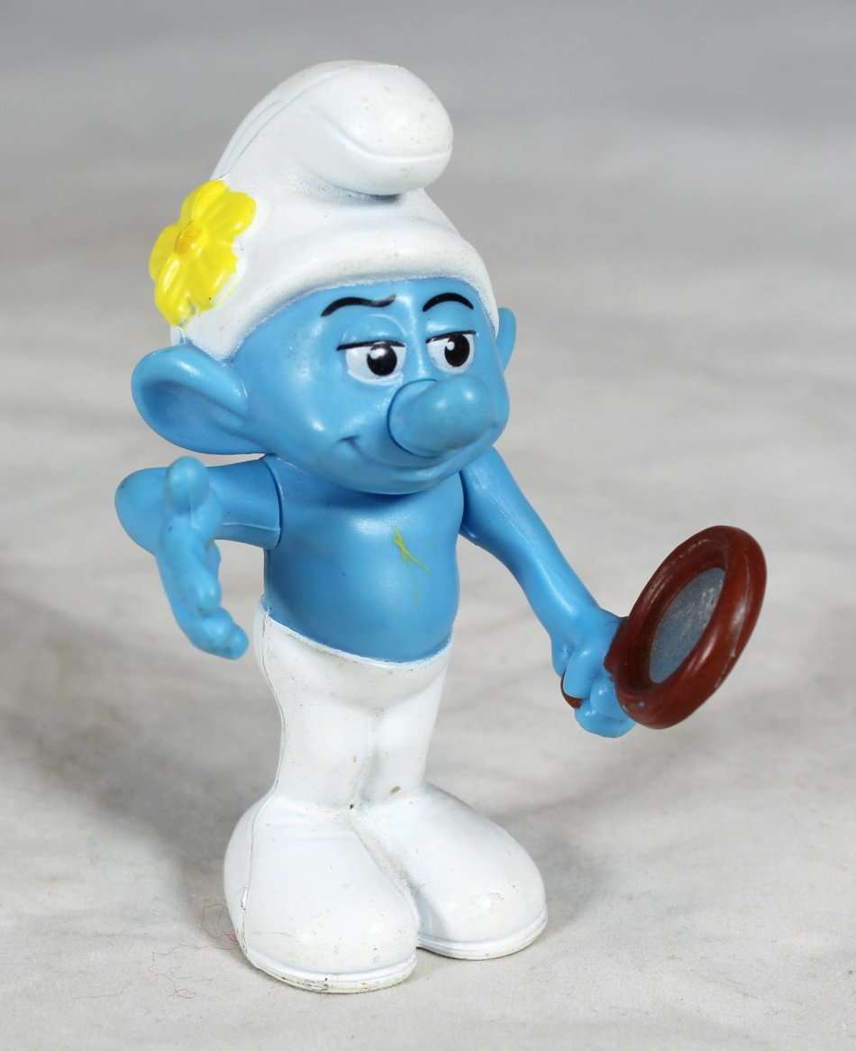 Smurfs - Smurf with hand mirror - A treasure! - Bid Now!!!