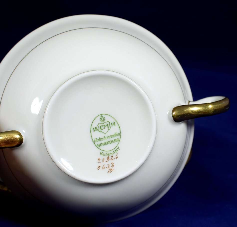 Hutschenreuther - Hohenburg - Margarete series - Soup bowl + saucer - Stunning!! - Bid Now!!!