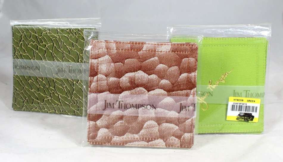 Set of eight Jim Thomson silk coasters - two per pack