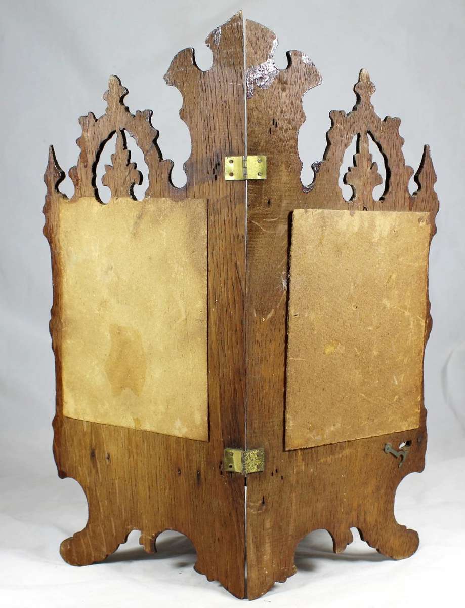 Foldable wooden corner stand - Small proportions - Very ornate - Beautiful! - Bid Now!