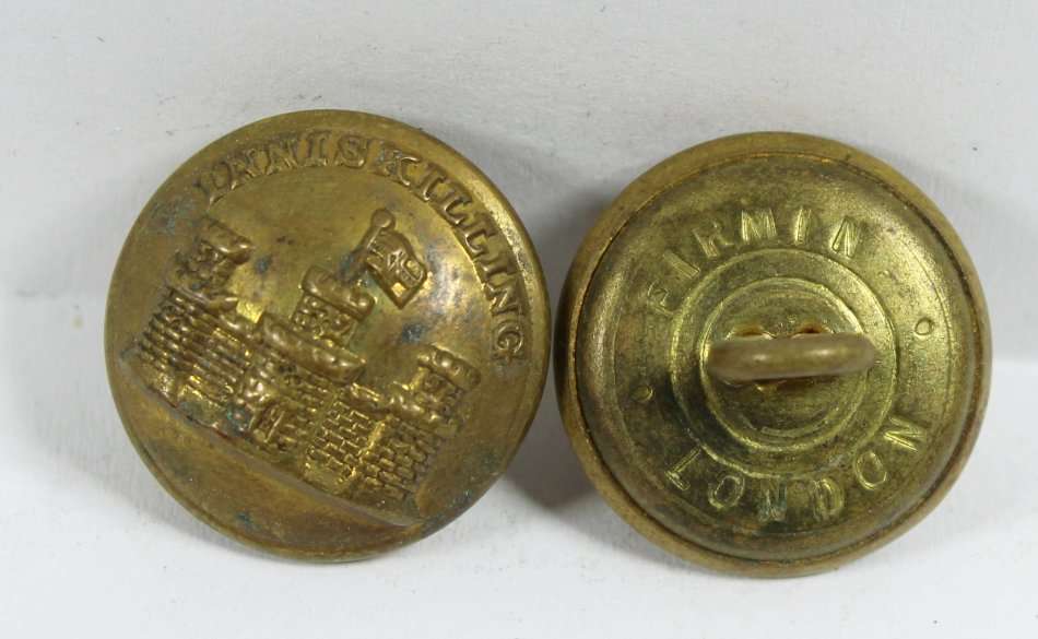 Pair of Inniskilling buttons - A treasure!! - Bid now!!