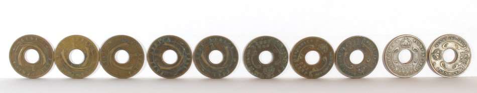 British East Africa 1c King George V coins - Set of 10 x 1922 coins - Giveaway price!! - Bid Now!!!