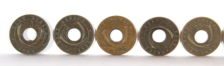 British East Africa 1c King George V coins - Set of 10 x 1923 coins - Giveaway price!! - Bid Now!!!