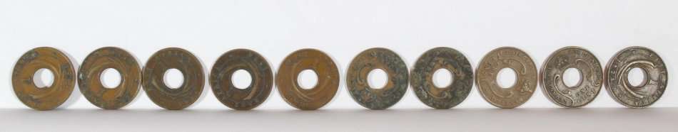 British East Africa 1c King George V coins - Set of 10 x 1924 coins - Giveaway price!! - Bid Now!!!