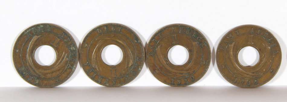 British East Africa 1c King George V coins - Set of 10 x 1930 coins - Giveaway price!! - Bid Now!!!