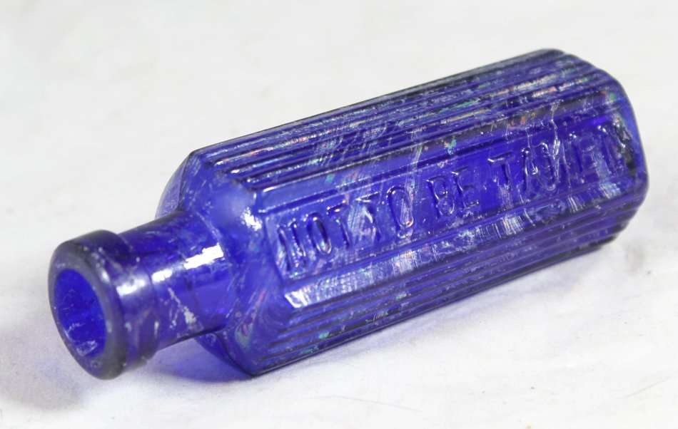 Blue chemical bottle - A treasure! - Bid Now!