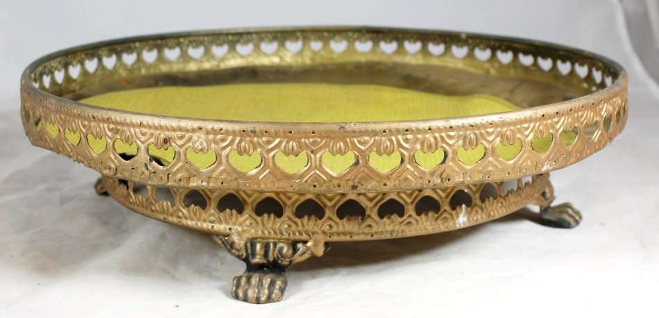 Very large footed tin fruit basket - Giveaway price - Bid Now!