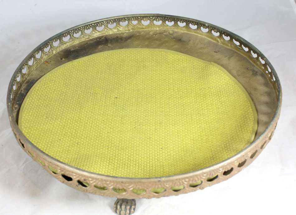 Very large footed tin fruit basket - Giveaway price - Bid Now!