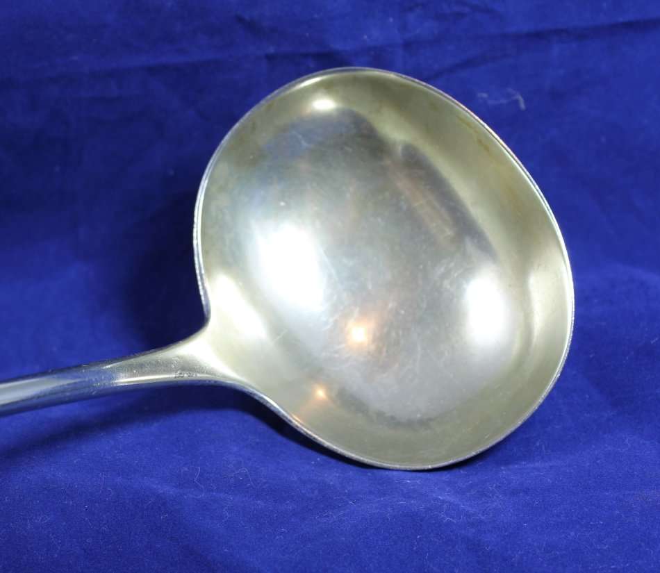 Silver plated ladel - Hallmarked - Heavy - Beautiful - Bid Now!