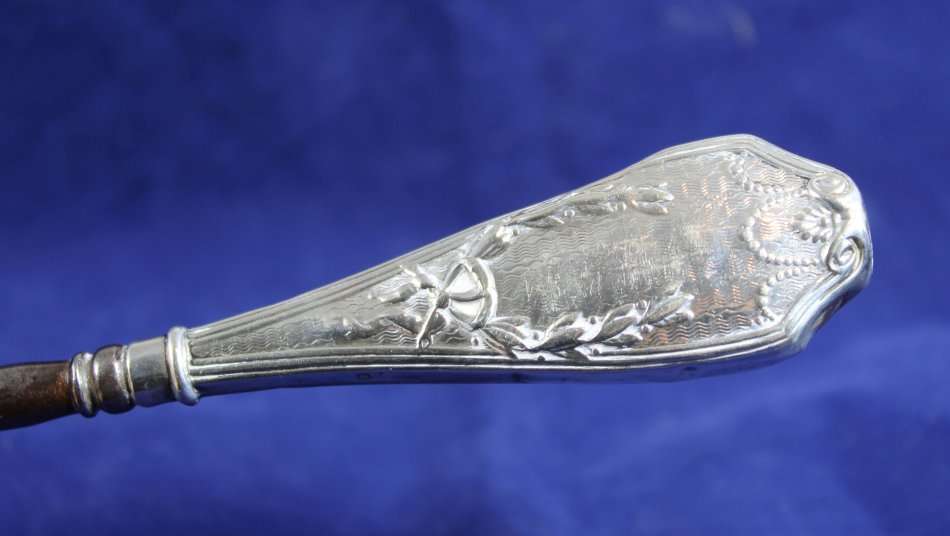 Silver button hook - English hallmarked - Beautiful - Bid Now!