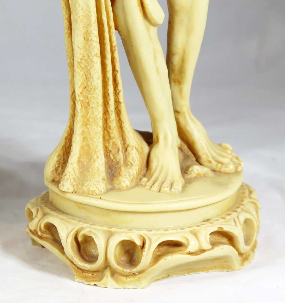 Pair Chinese statues of lady and man carrying fishes - Stunning!! - Exquisite detail!! - Bid Now!!!